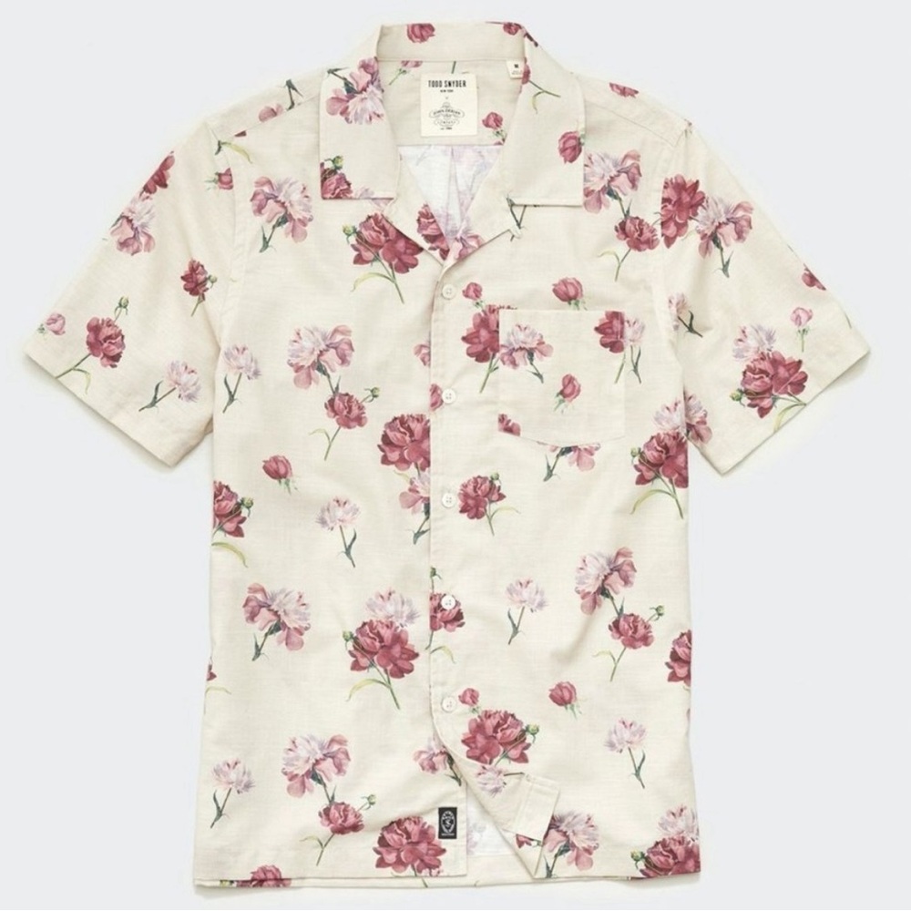 Todd Snyder x John Derian Floral Print Button-Up Shirt Large Great Condition